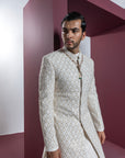 Classic White Sherwani Set
