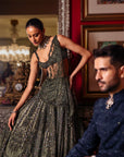 Mossaria Shimmer Cocktail Lehenga