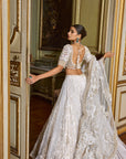 Ivory Gold Three-Dimensional Lehenga Set