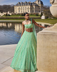 Sea Green Sequin Lehenga Set - Ready to Ship