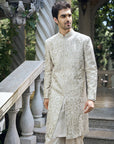 Champagne Paisley Sherwani Set