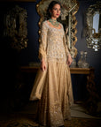Nude Silver Sharara Set