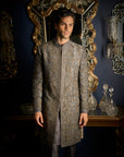 Steel Grey Sherwani Set