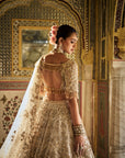 Ivory Gold Floral Lehenga Set