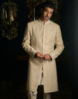 Nude Cream Sherwani Set