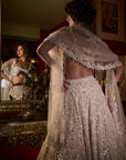 White Sequin Lehenga Set