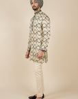 Creme Ivory Printed Kurta