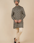 Creme Ivory Printed Kurta