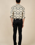 Creme Ivory Printed Shirt
