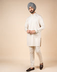 Creme Ivory Solid Kurta