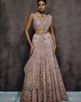 Petalia Dusty Rose Embellished Lehenga