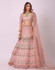 Peach Bridal Lehenga Set