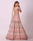 Peach Bridal Lehenga Set