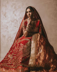 Red Bagh-E-Bahar Lehenga