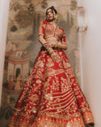 Red Bagh-E-Bahar Lehenga