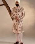 Shell-pink Sherwani set
