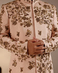 Shell-pink Sherwani set