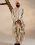 Butter Cream Sherwani Set