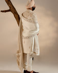 Butter Cream Sherwani Set