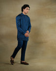 Teal Omber Short Kurta Set