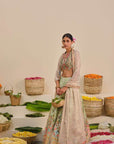 Green Flora Lehenga
