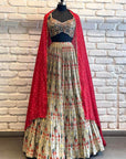Grey Navratna Lehenga