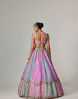 Mauve Multicolor Sequin Scattered Lehenga With Sweetheart Neck Blouse