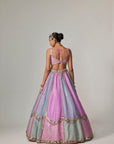 Mauve Multicolor Sequin Scattered Lehenga With Sweetheart Neck Blouse