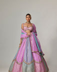 Mauve Multicolor Sequin Scattered Lehenga With Sweetheart Neck Blouse