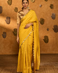 Yellow Bird Tales Saree