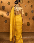 Yellow Bird Tales Saree