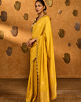 Yellow Bird Tales Saree