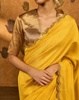 Yellow Bird Tales Saree