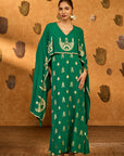 Green Lunar Crown Kaftan