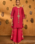 Raspberry Winddrop Kurta Set