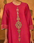 Raspberry Winddrop Kurta Set