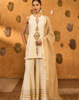 Ivory Gilded Sharara Set