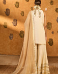Ivory Gilded Sharara Set