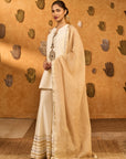 Ivory Gilded Sharara Set
