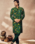 Green Tropical Rhapsody Kurta Set