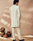 Ivory Palm Blooms Kurta Set