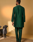 Green Tropical Nandi Kurta Set