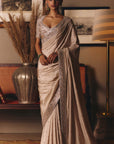 The Three Graces Silk Mukaish Saree