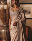 The Three Graces Silk Mukaish Saree