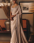 The Three Graces Silk Mukaish Saree