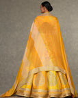Yellow Sorbet Paan-Patti Lehenga