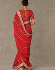Red Lovebird Saree