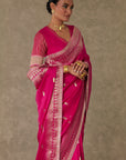 Magenta Haath Phool Saree