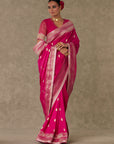 Magenta Haath Phool Saree