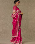 Magenta Haath Phool Saree